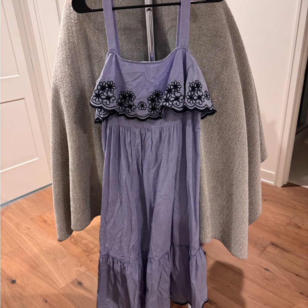 Kate Spade New York Lavender Embroidered Ruffle Sundress Size L